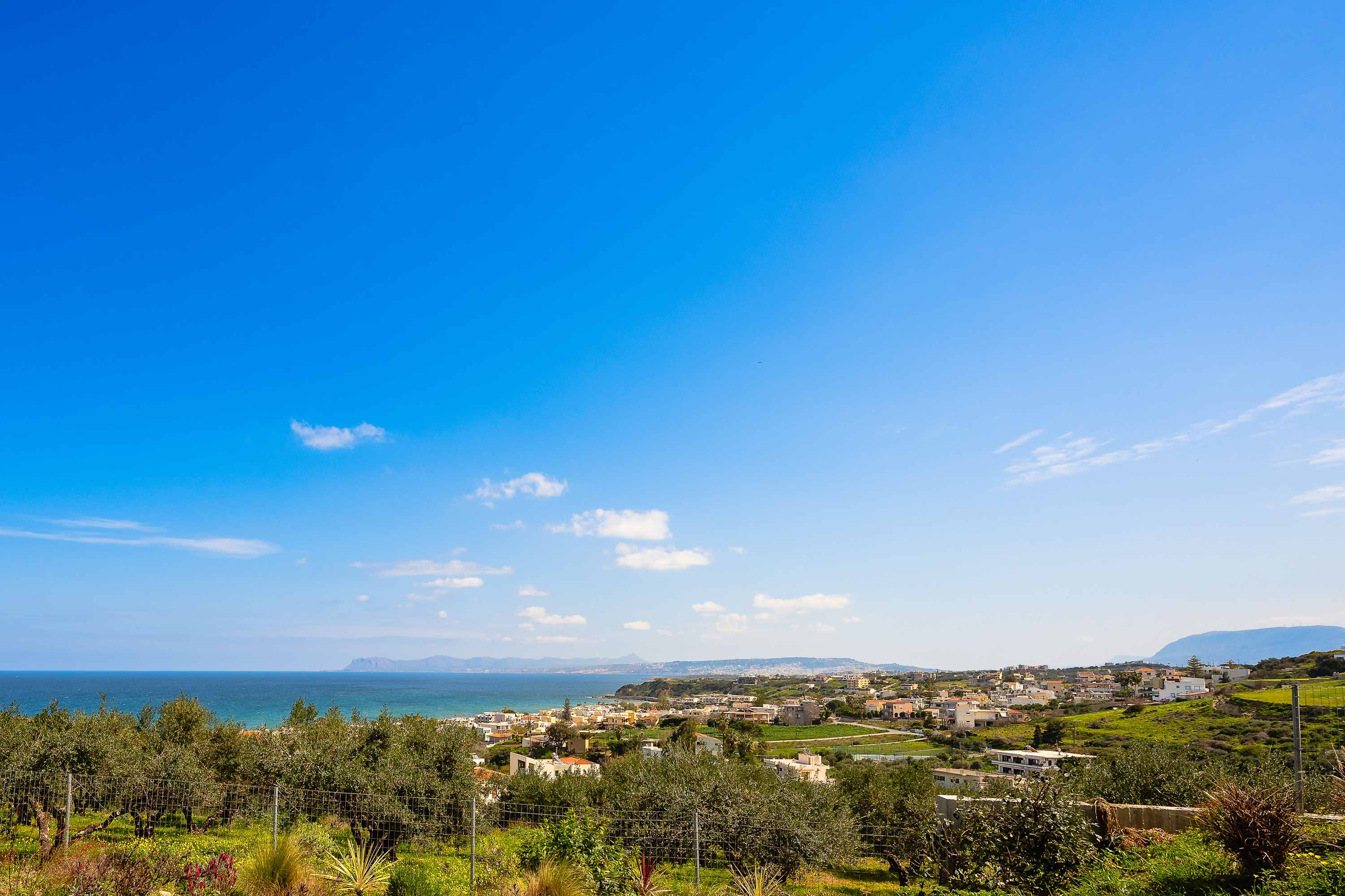Panoramic coastal view from the apartment